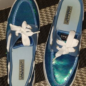 Blue sequined Sperry Top-sider